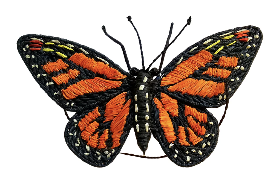 Woven monarch butterfly ornament