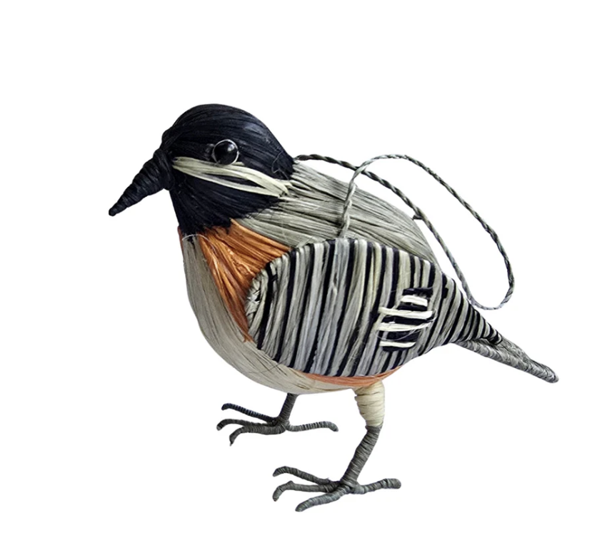 Handcrafted bird ornament from Amazon Ecology